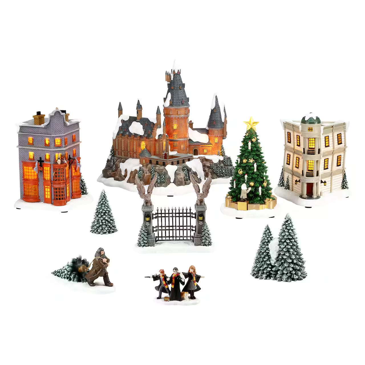 🧙Harry Potter Christmas Village Set,Hogwarts,Gringotts Bank,Diagon Alley miniatures✨