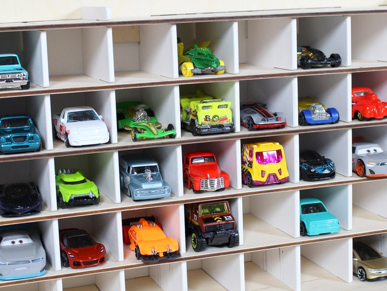 🚗Toddler Boy Gift, Toy Car Storage for 1/64 Scale Diecast Wheel Toys,Mini Toy Parking Lot🎁